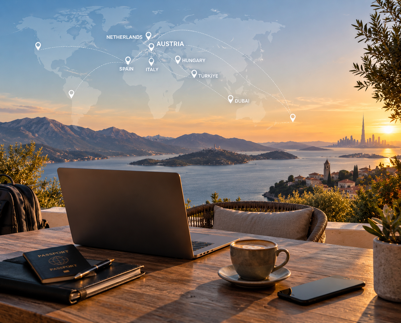 International business and cross-border living from a home base in Austria