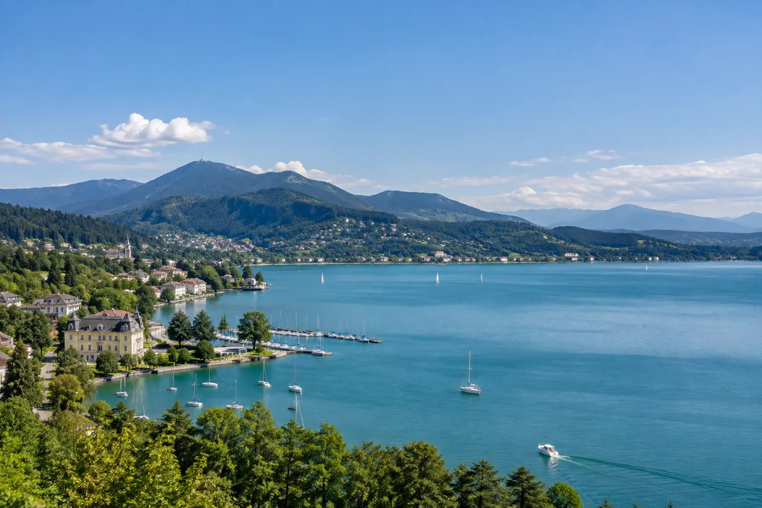Wörthersee in Carinthia, Austria