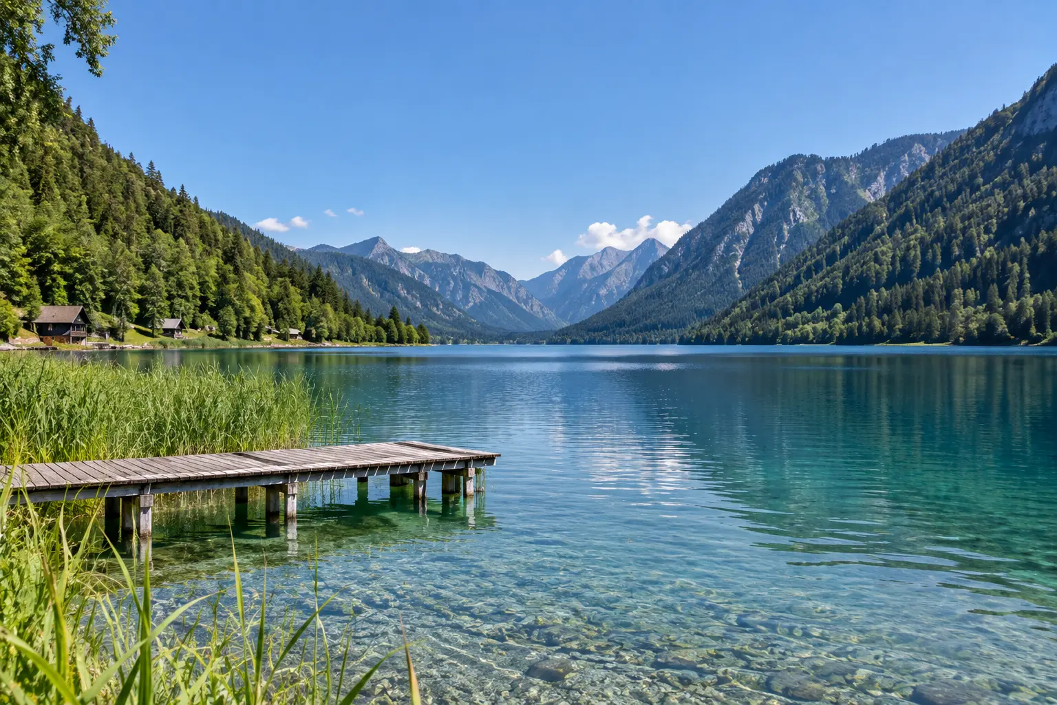 Weissensee in Carinthia, Austria