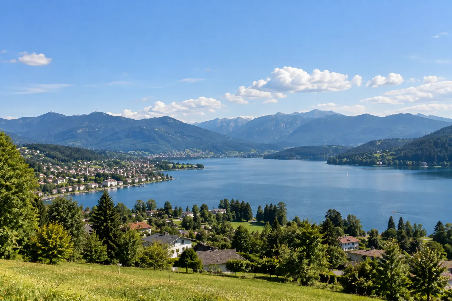 Ossiacher See and Alpine landscape in Carinthia, Austria