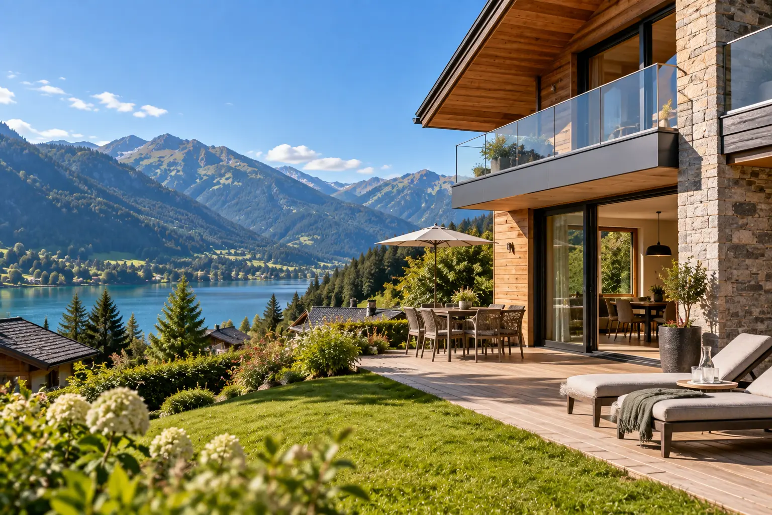 Modern Alpine property overlooking Weissensee in Carinthia, Austria