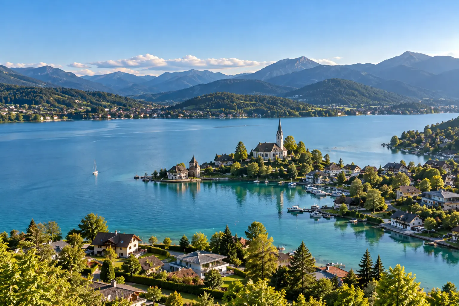 Maria Wörth at Wörthersee in Carinthia, Austria