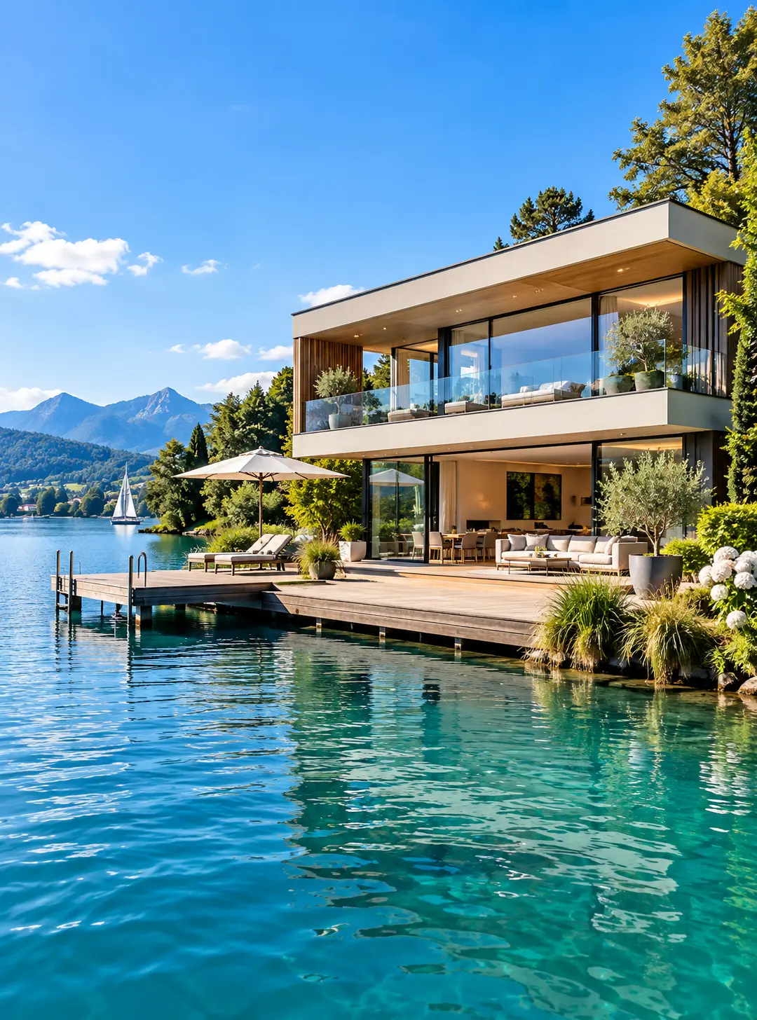 Modern second home directly on Wörthersee in Carinthia, Austria