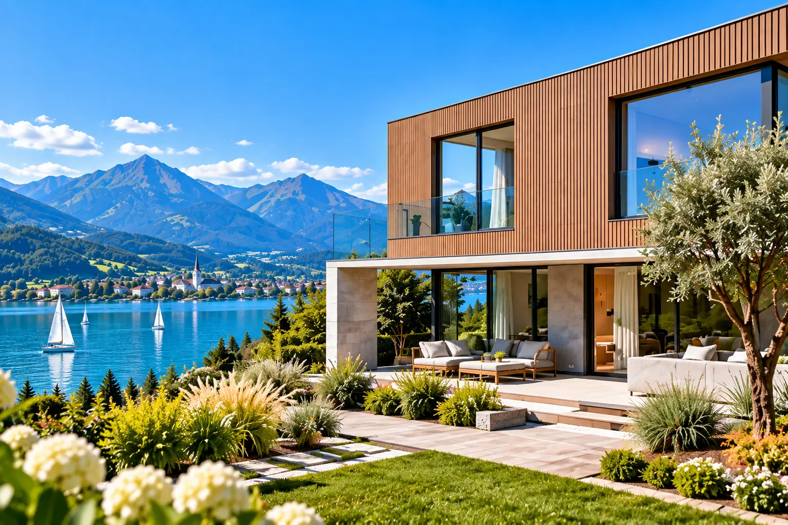 Modern new build property overlooking Wörthersee in Carinthia, Austria
