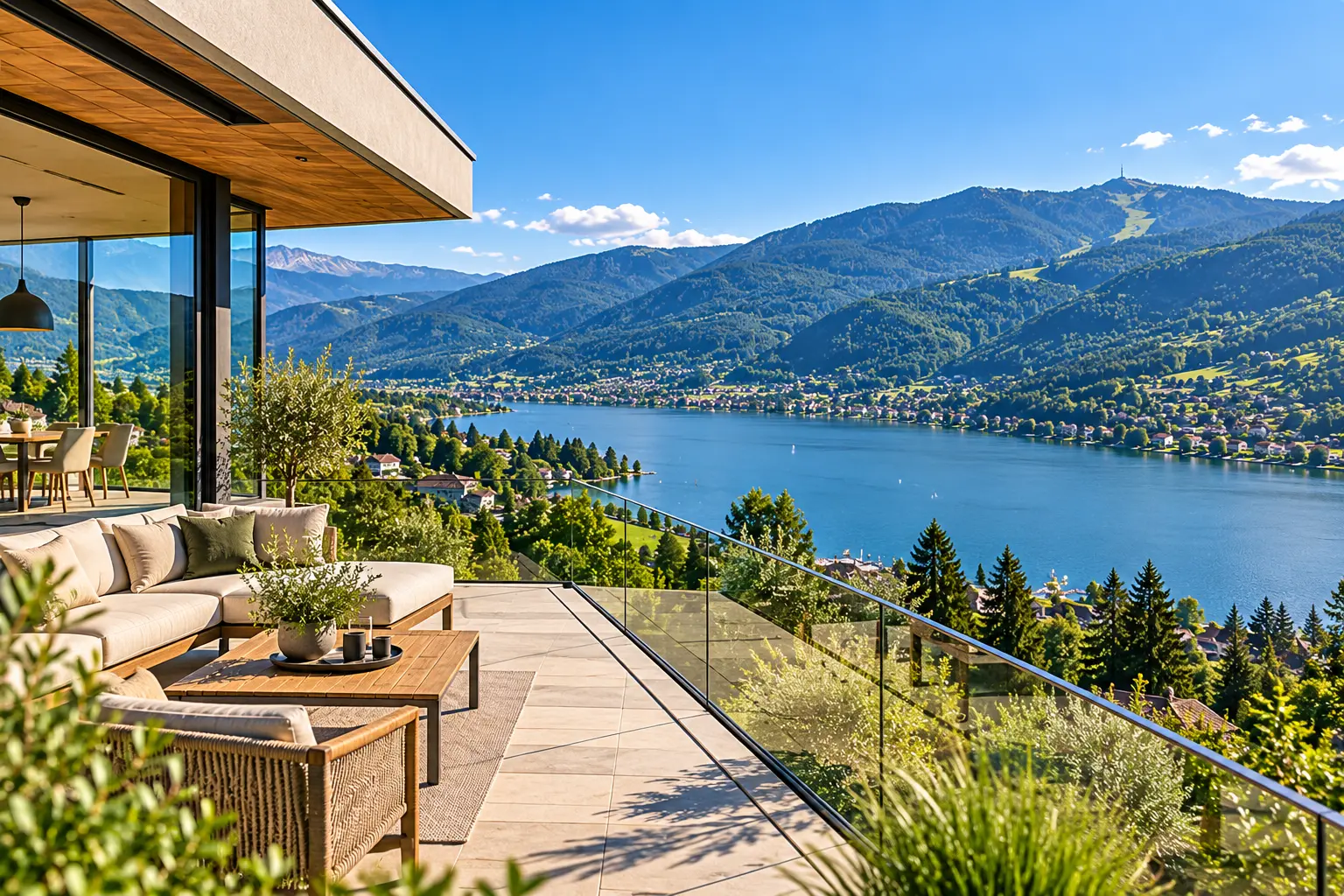 Property overlooking Ossiacher See and the mountains in Carinthia, Austria