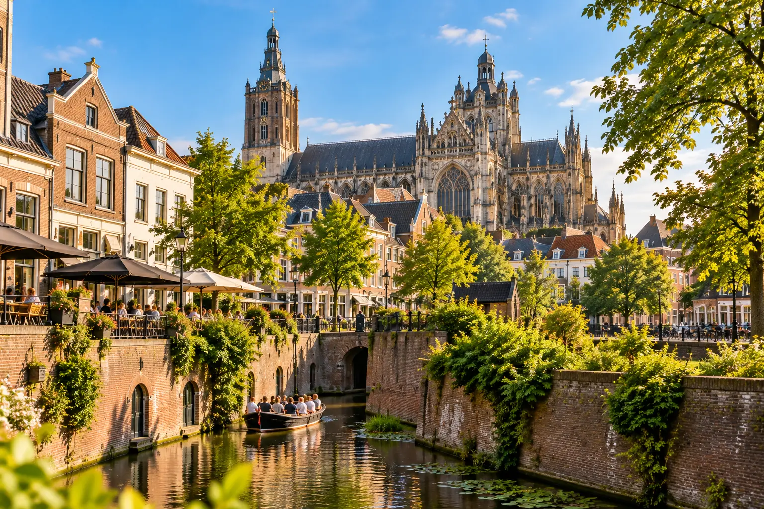 's-Hertogenbosch and Brabant with historic city centre and Dutch residential environment