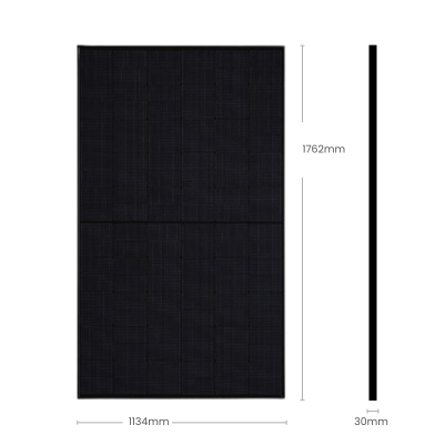Solar system flat roof 3 kWp bifacial with battery