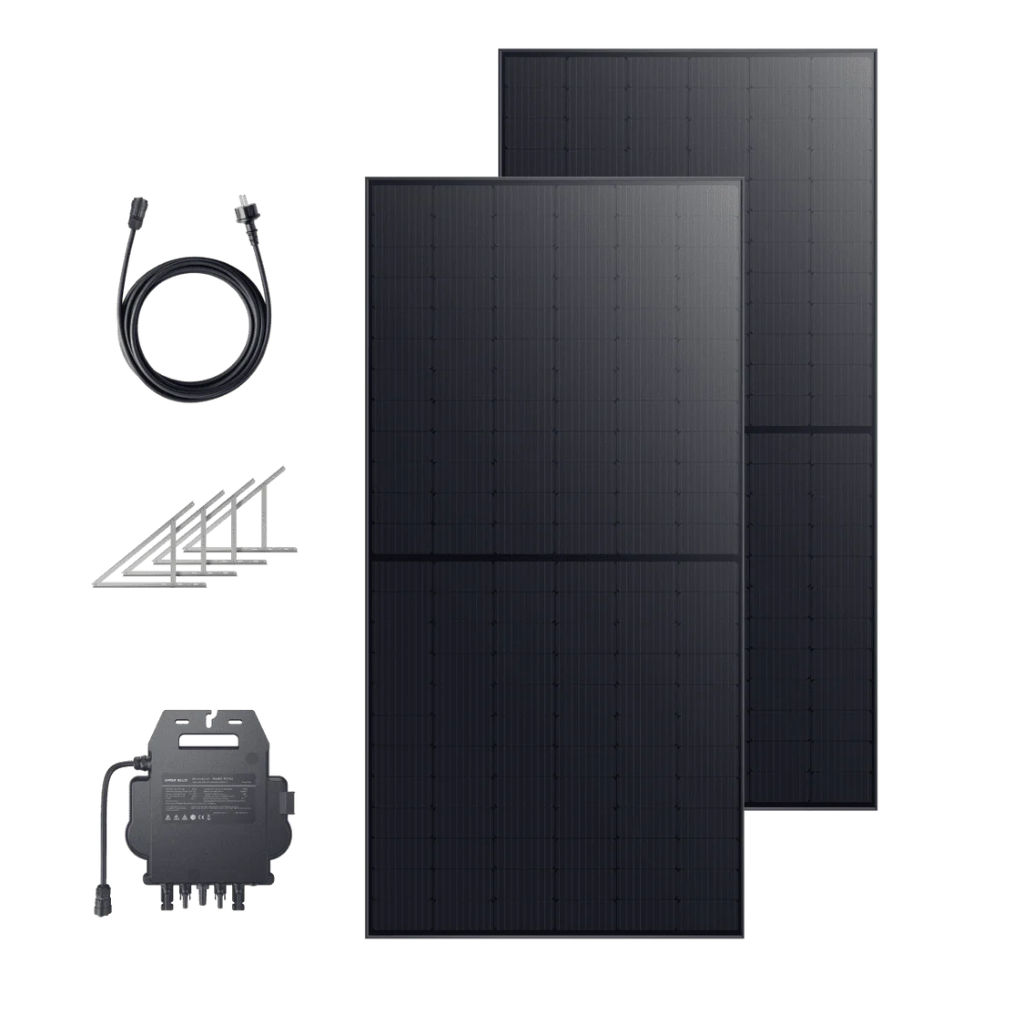 Anker SOLIX plug-in solar system 2x RS50B Panel 540W, micro-inverter 1080/800, flat roof mounts 
